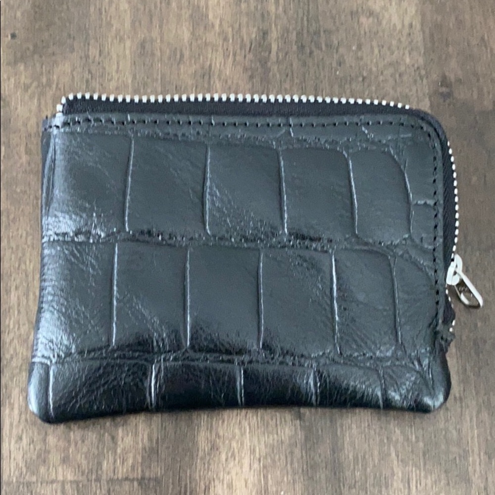 NWOT Free People Croc Embossed Wallet